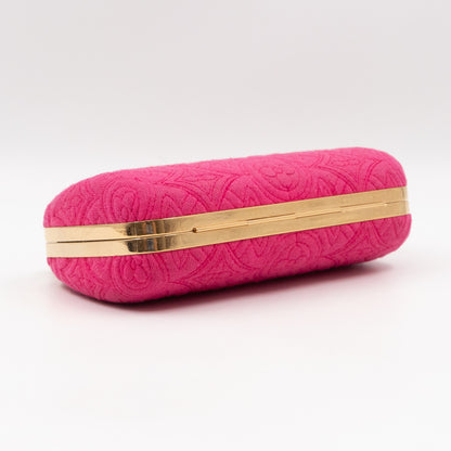 Bleecker Chain Clutch Pink Canvas