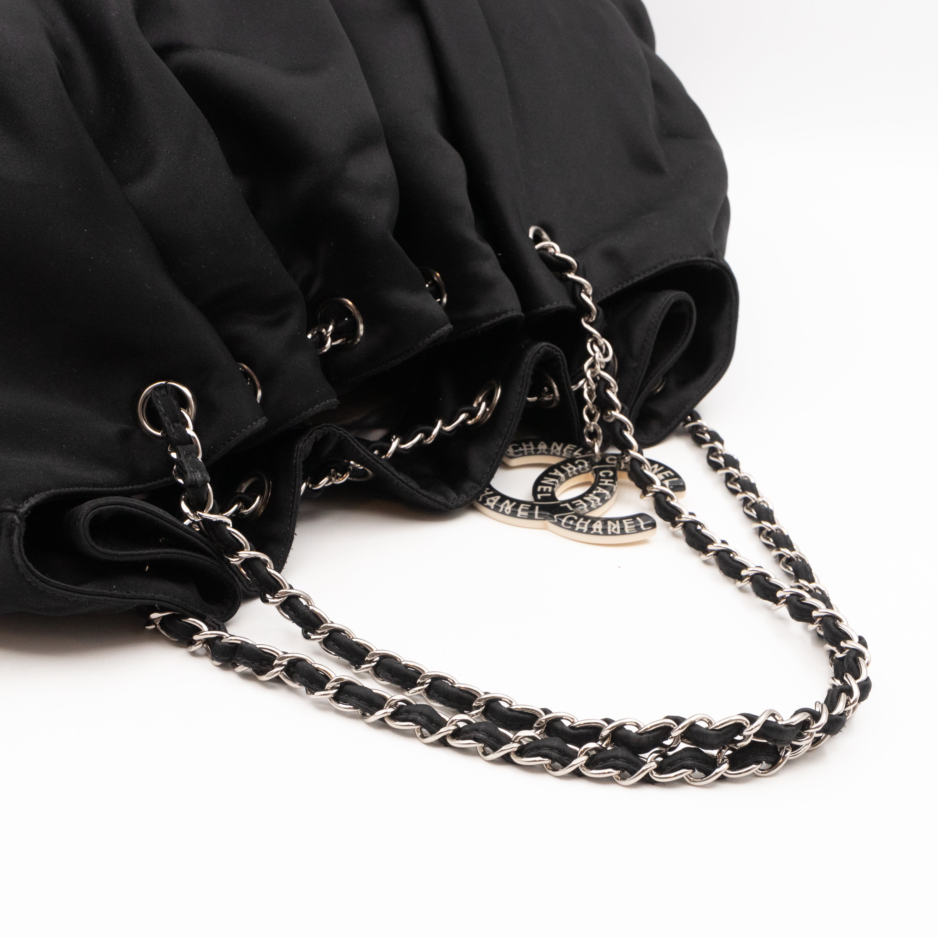 Melrose Cabas Black Satin