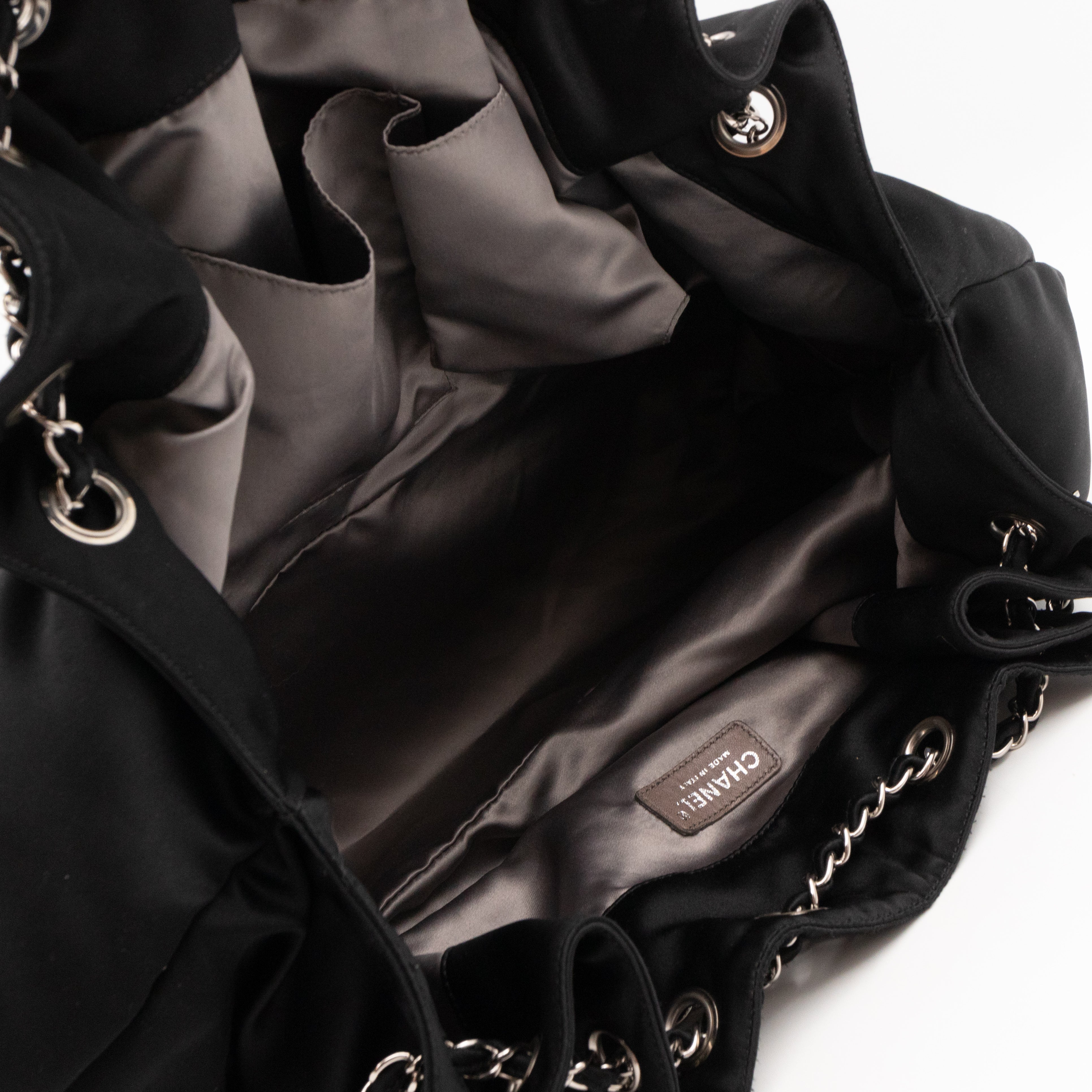 Melrose Cabas Black Satin