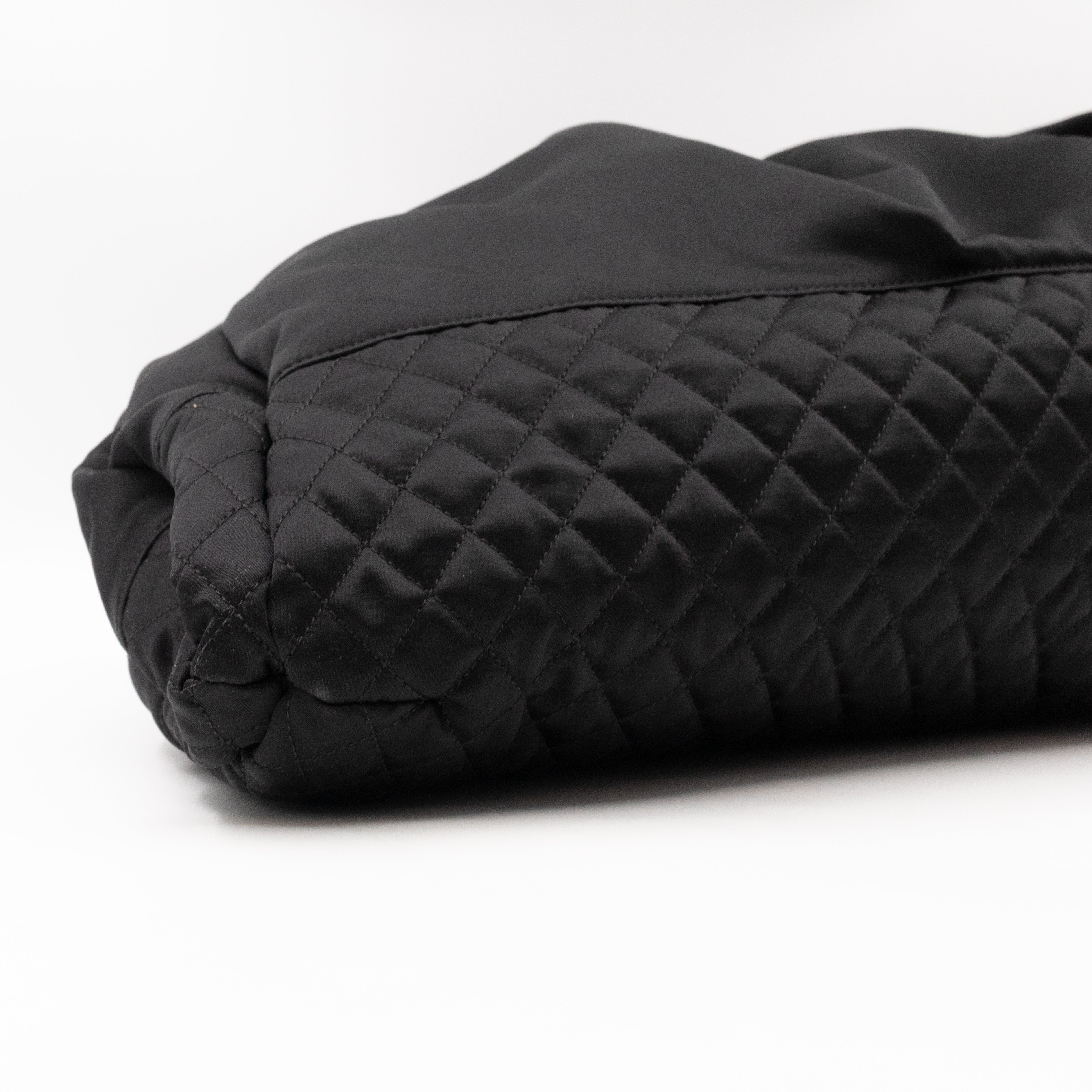 Melrose Cabas Black Satin
