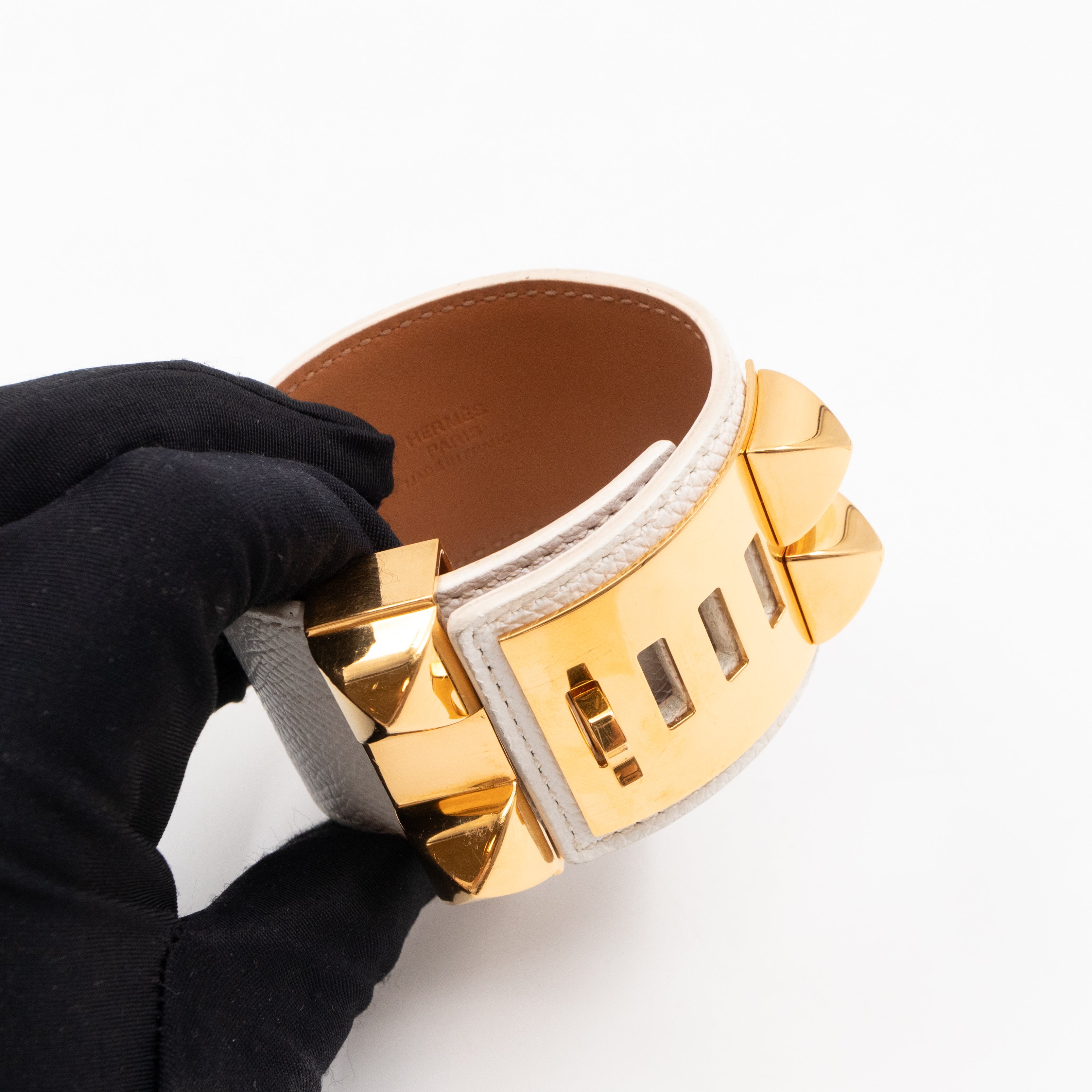 Collier de Chien Bracelet White & Gold