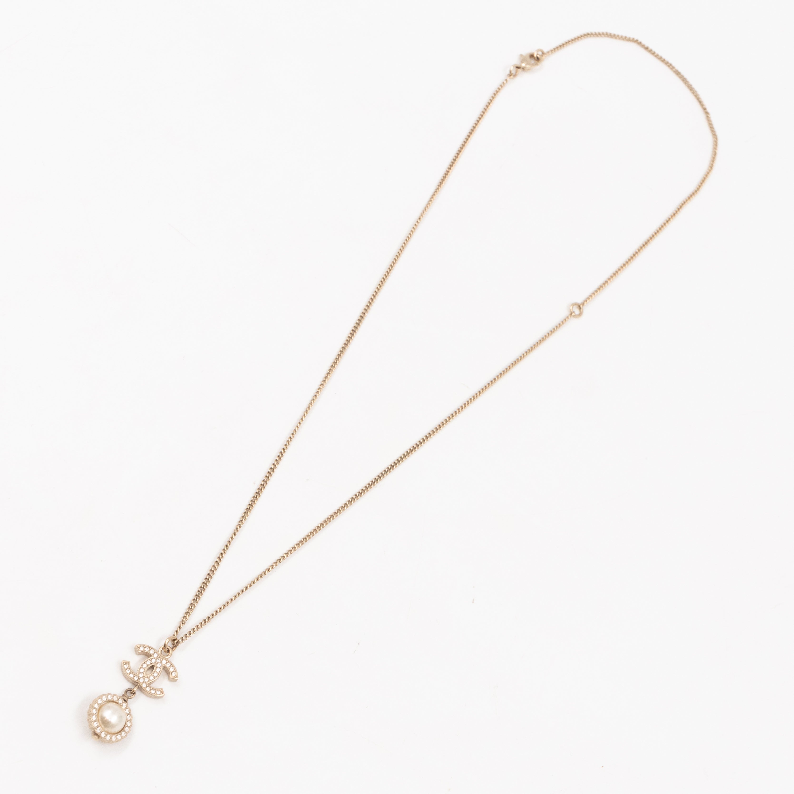 CC Pearl Drop Necklace