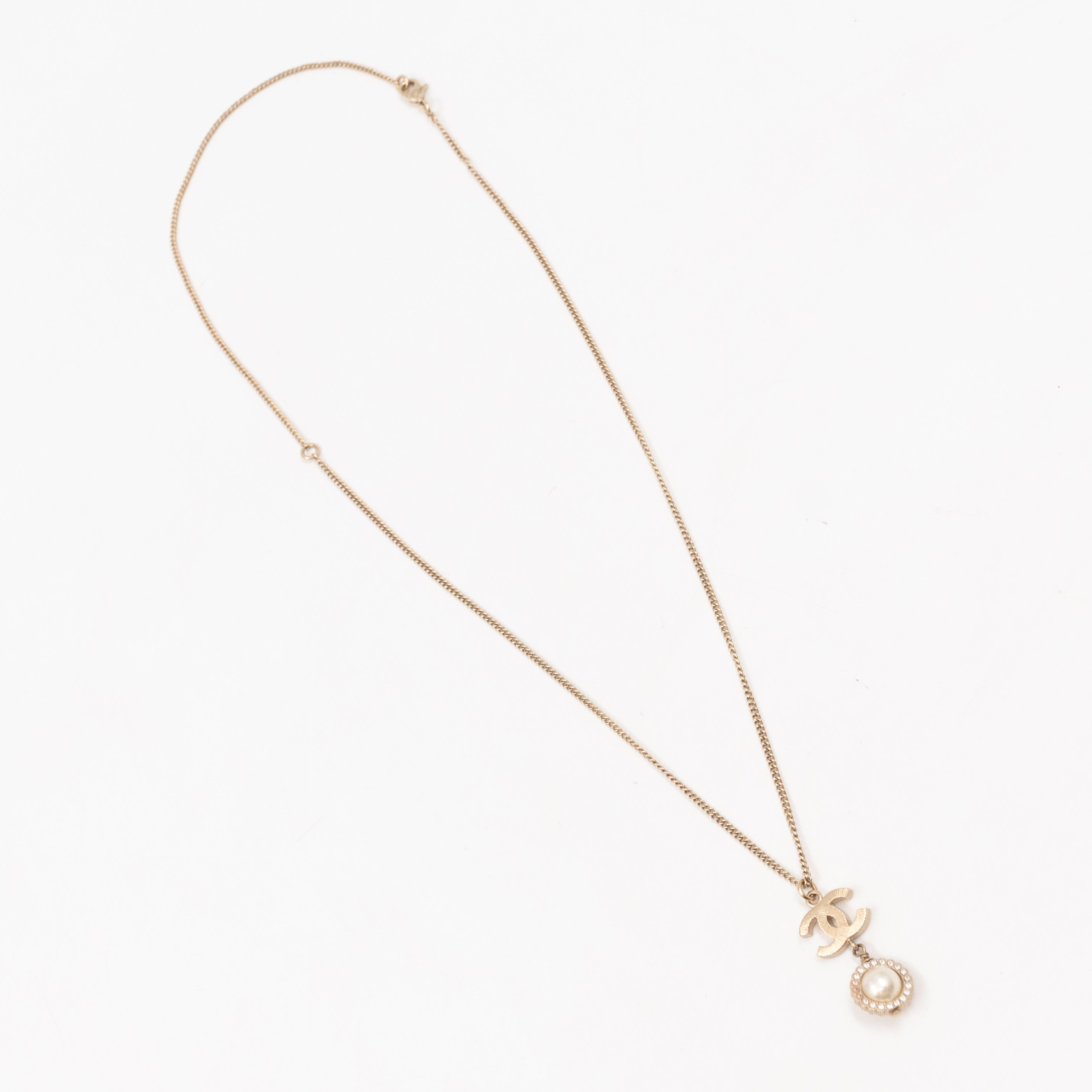 CC Pearl Drop Necklace