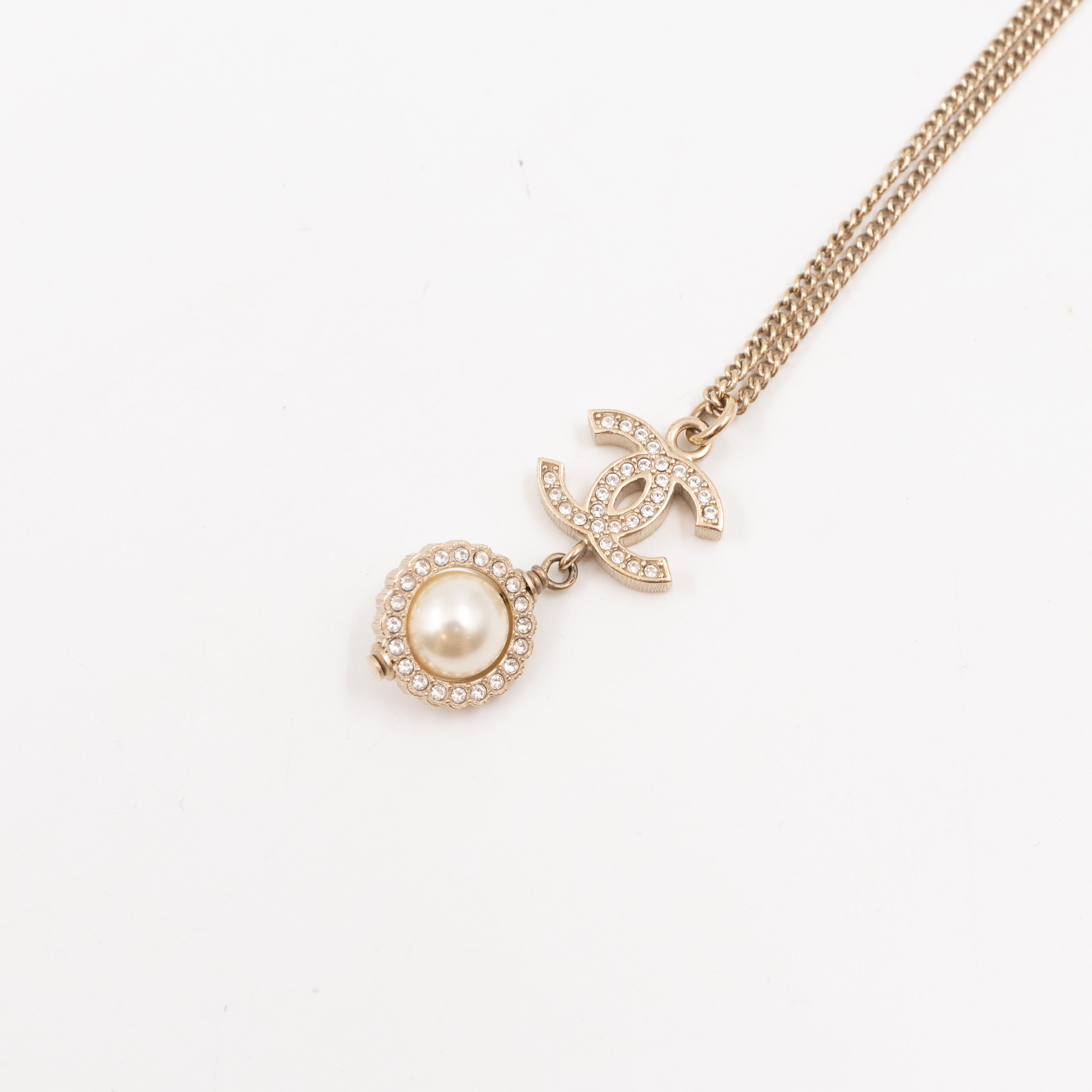 CC Pearl Drop Necklace