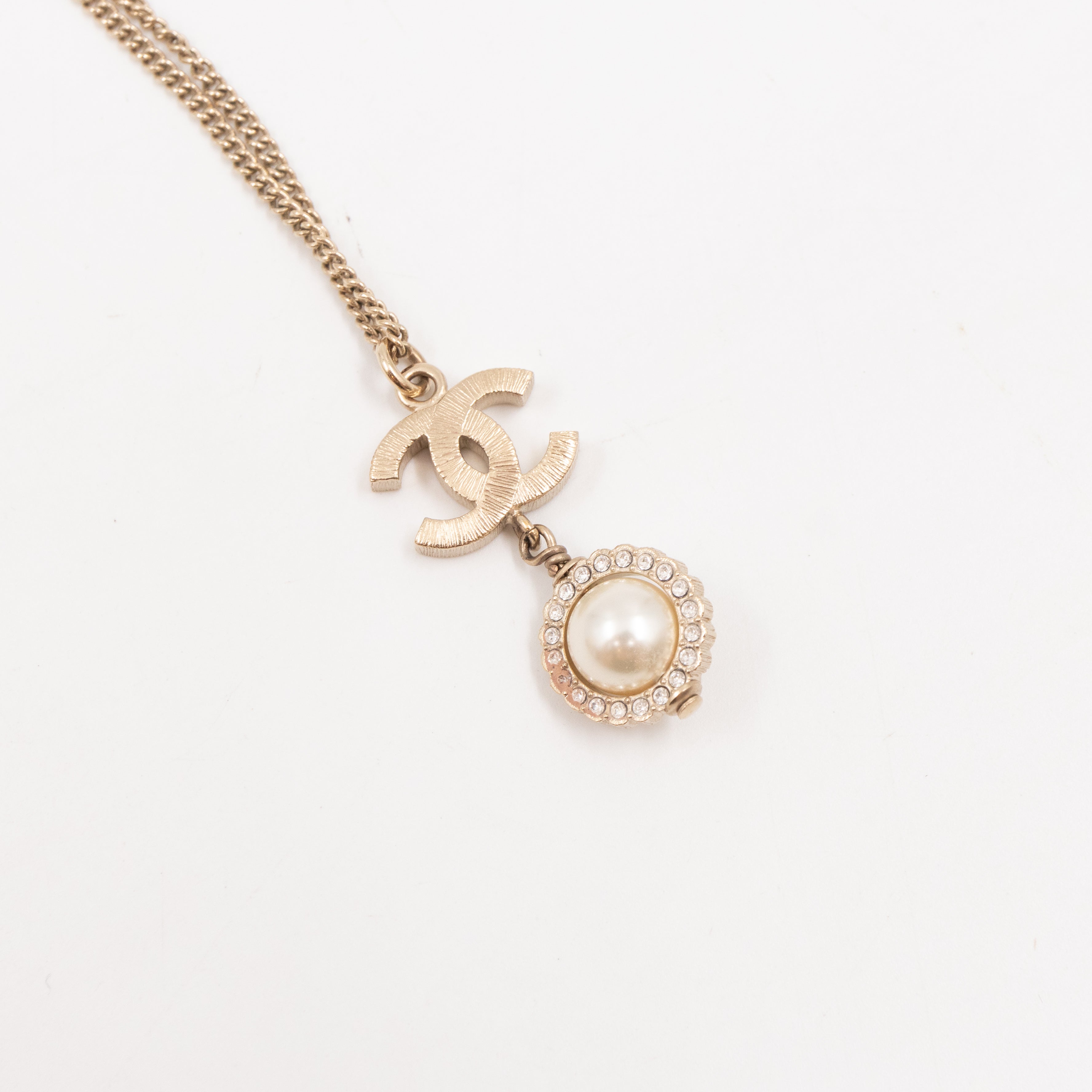 CC Pearl Drop Necklace