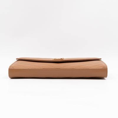 Cassandre Chain Wallet Dark Natural Grained Leather