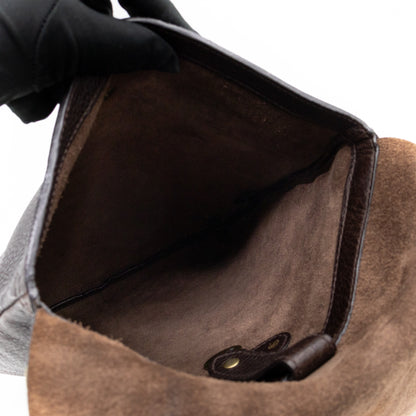 Vintage Crossbody Flap Bag Brown Leather