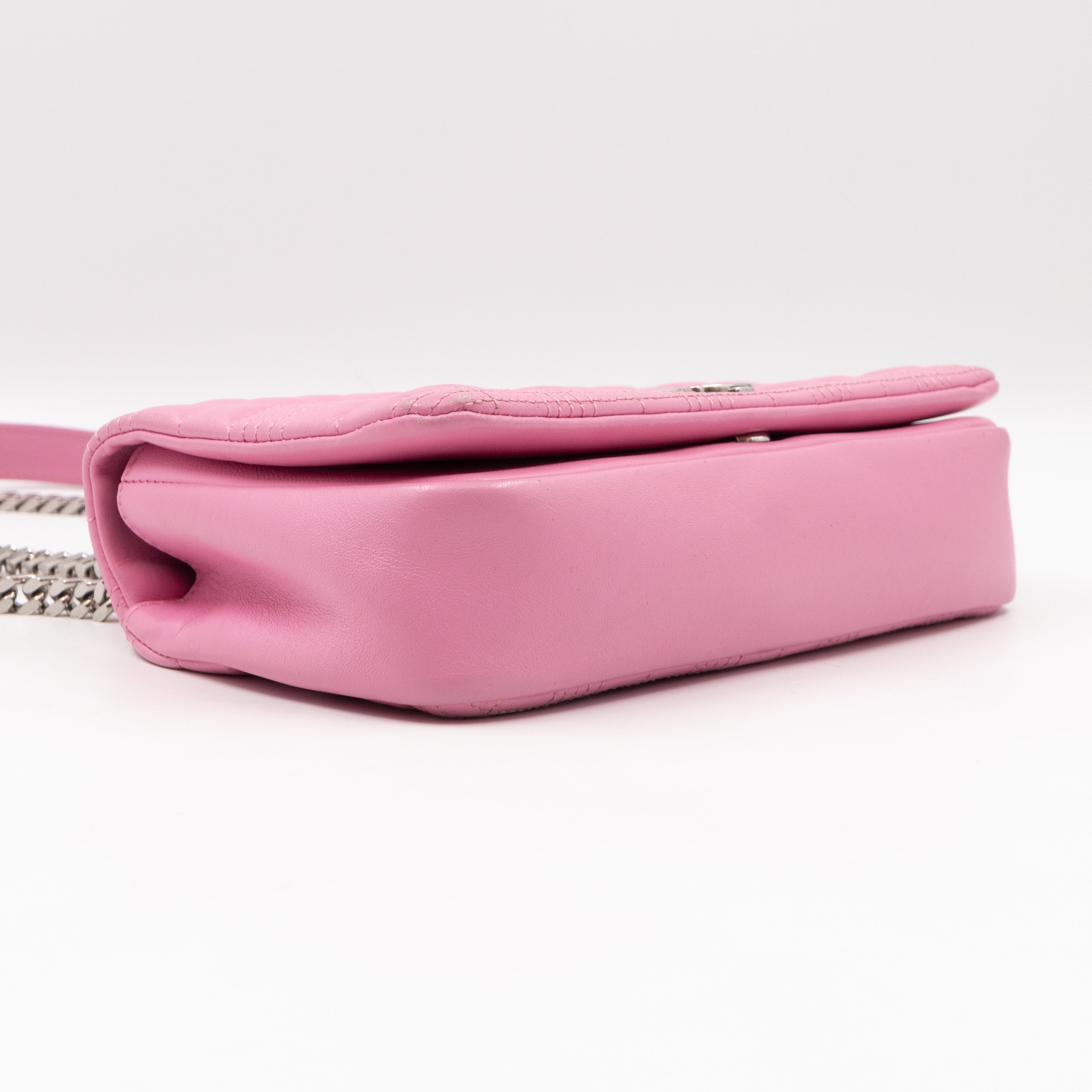 Small Quilted Lola Bag Light Pink Leather