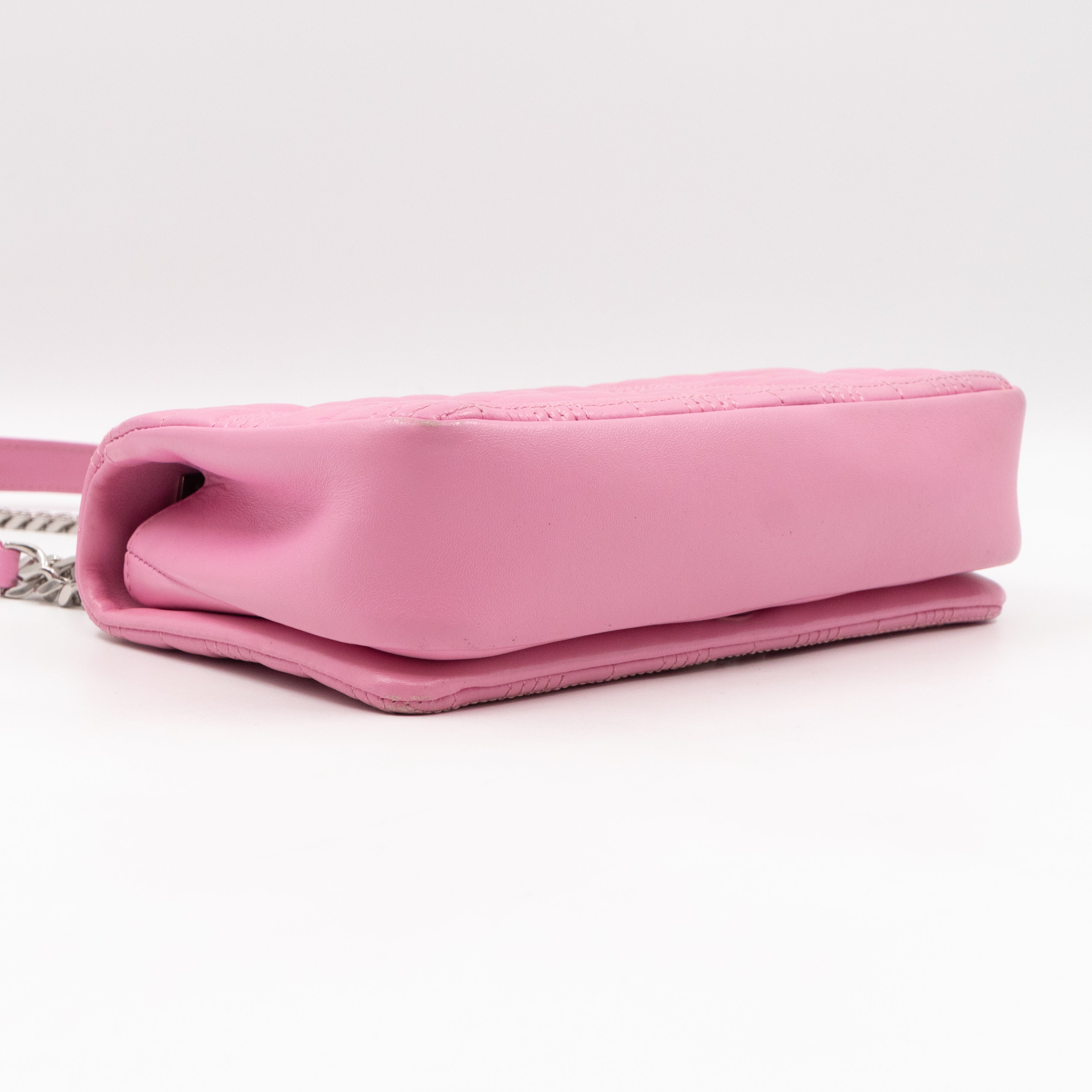 Small Quilted Lola Bag Light Pink Leather