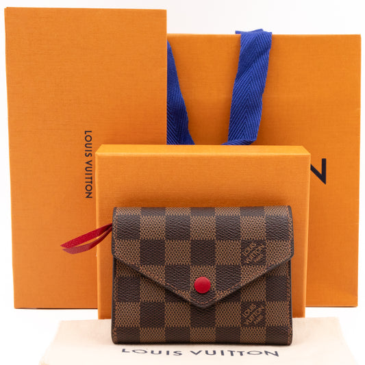 Victorine Wallet Damier Ebene Fuchsia