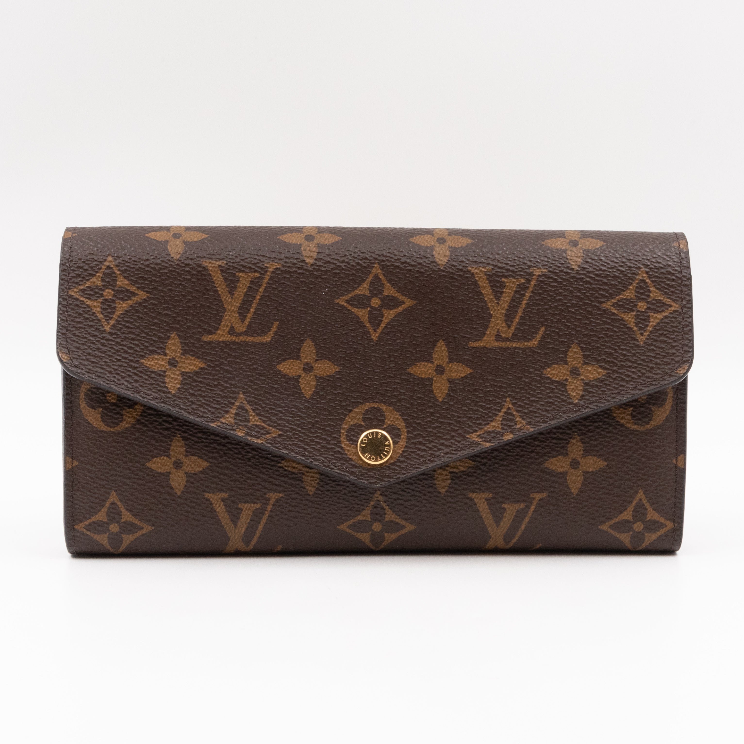 Sarah Wallet Monogram Brown