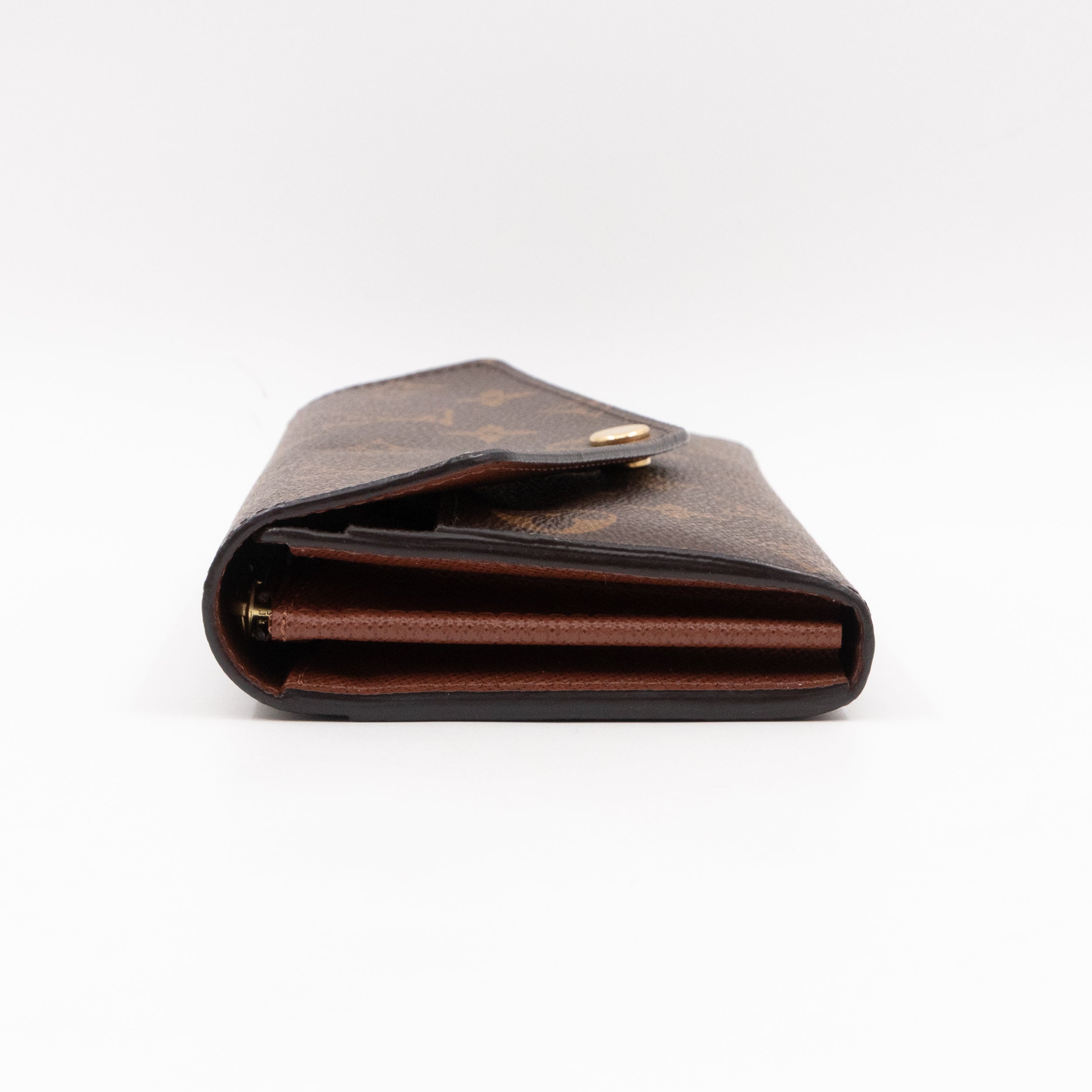 Sarah Wallet Monogram Brown