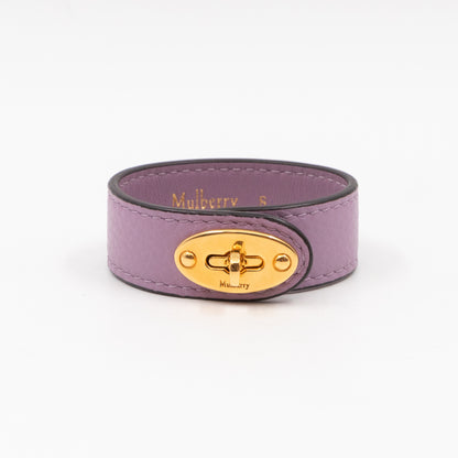 Postman's Lock Design Bracelet Purple Leather