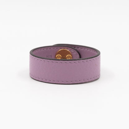 Postman's Lock Design Bracelet Purple Leather