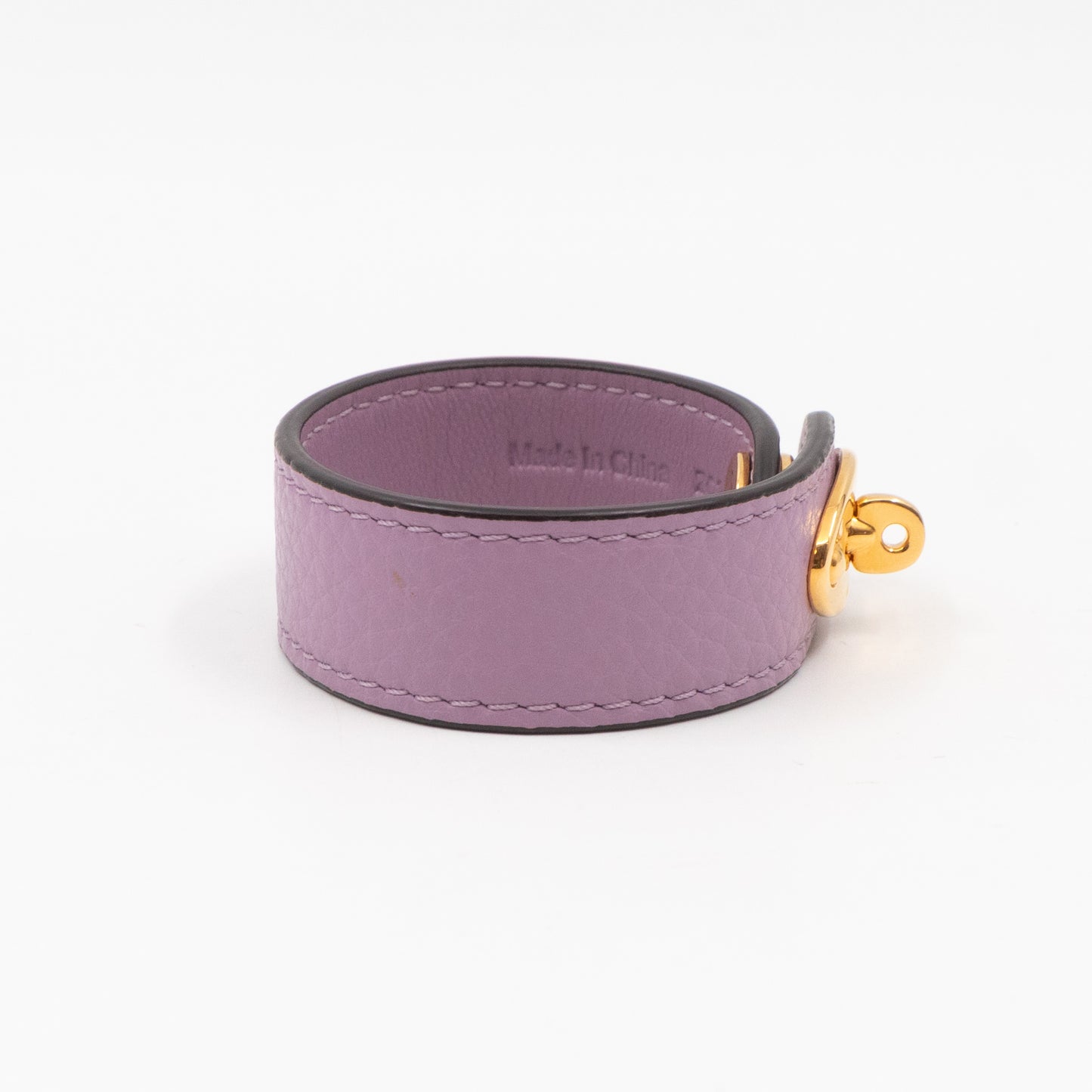 Postman's Lock Design Bracelet Purple Leather