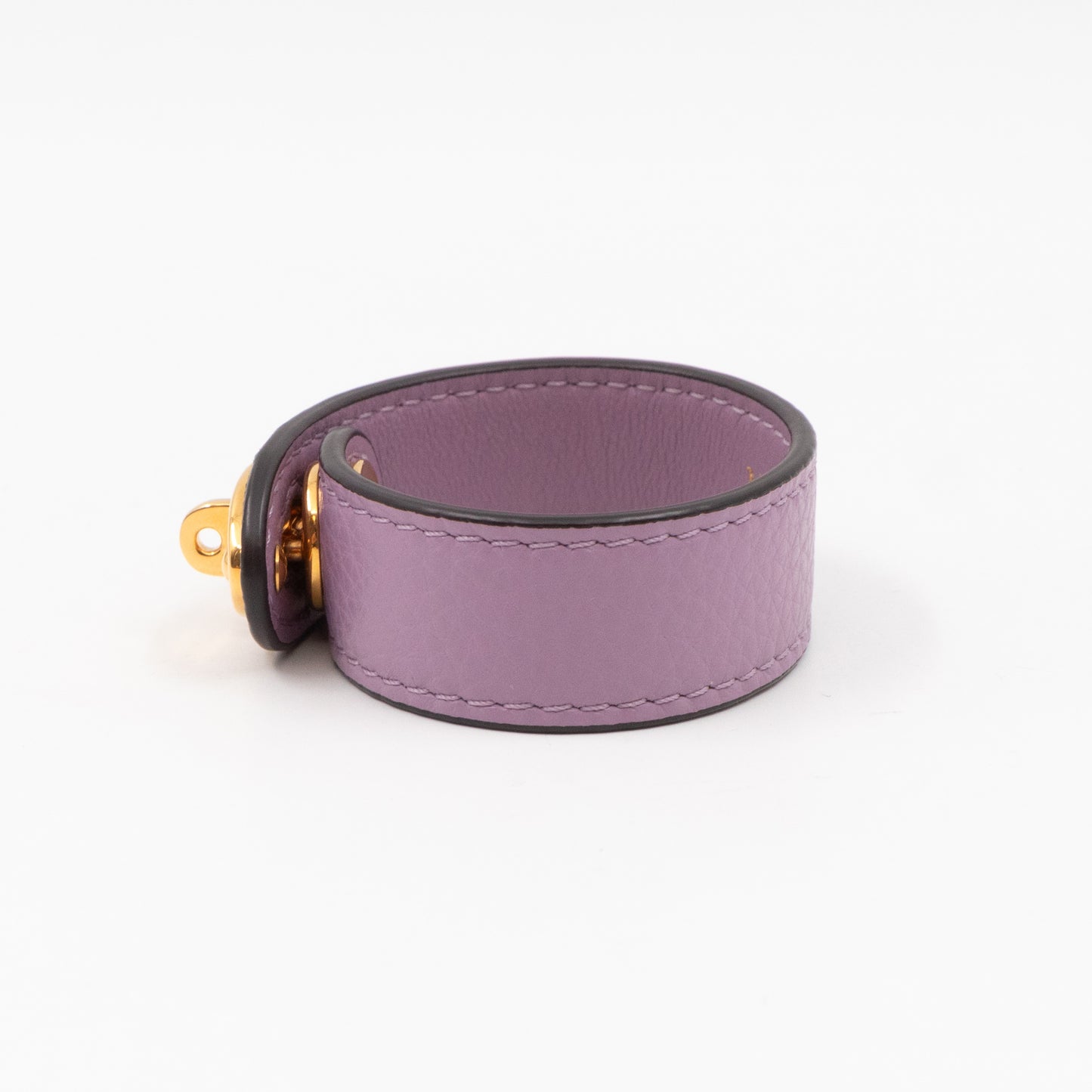 Postman's Lock Design Bracelet Purple Leather