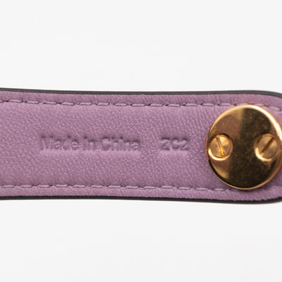 Postman's Lock Design Bracelet Purple Leather