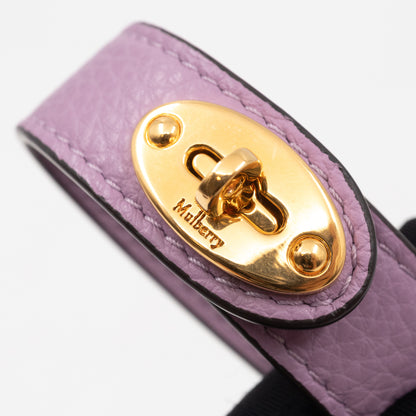 Postman's Lock Design Bracelet Purple Leather