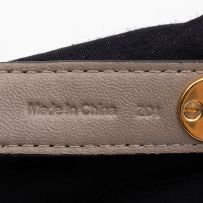 Postman's Lock Design Bracelet Black Leather & Dots