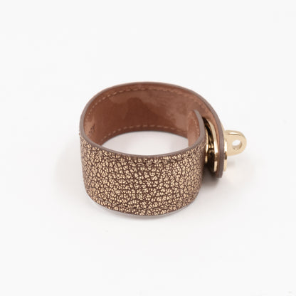 Postman's Lock Design Bracelet Champagne Leather