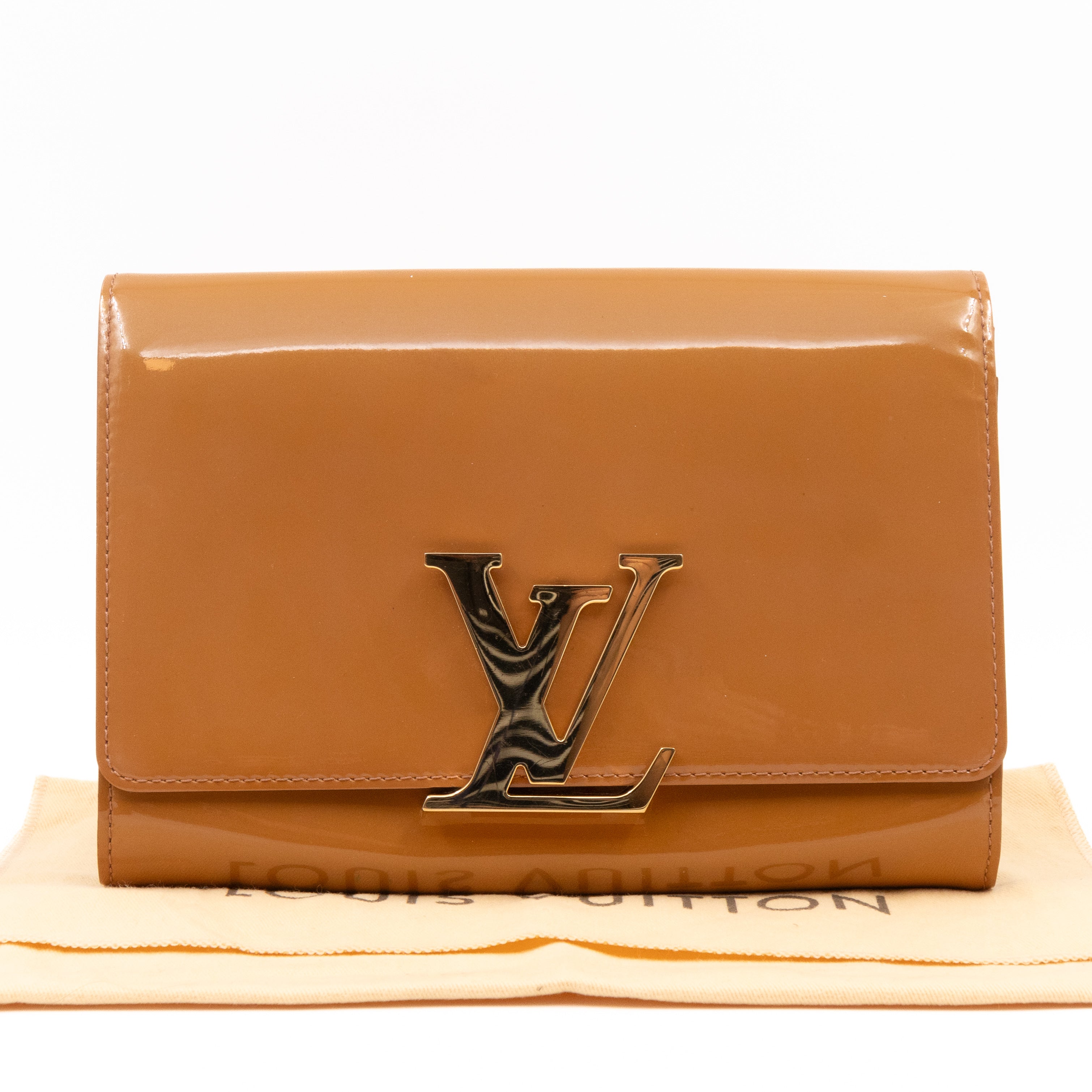 Louise Clutch Beige Vernis Gold