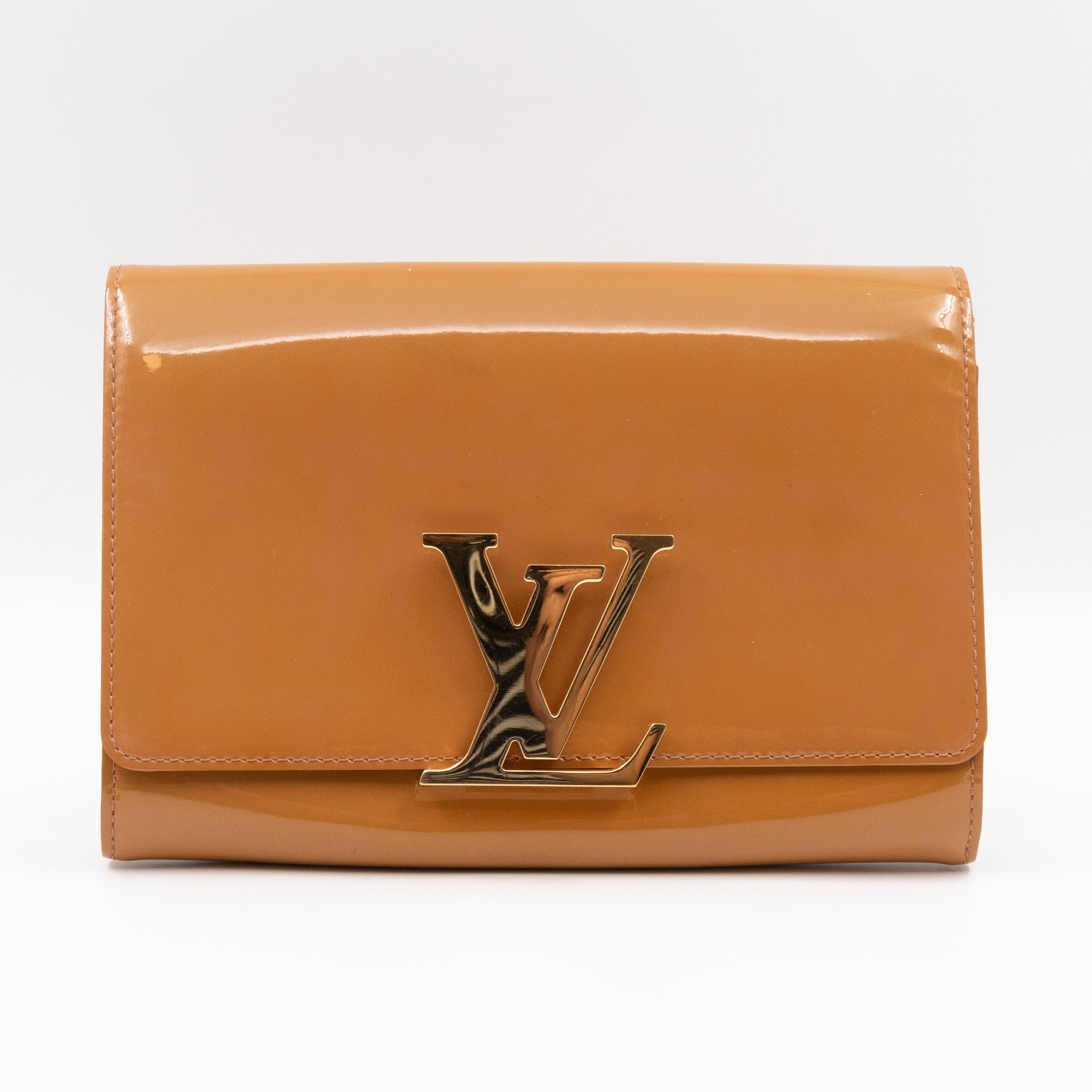 Louise Clutch Beige Vernis Gold