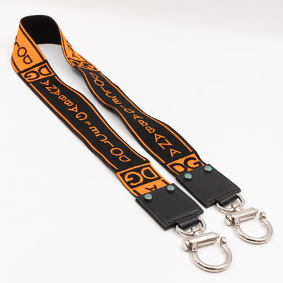 Yellow Hashtag Top Handle Black Nylon Tote