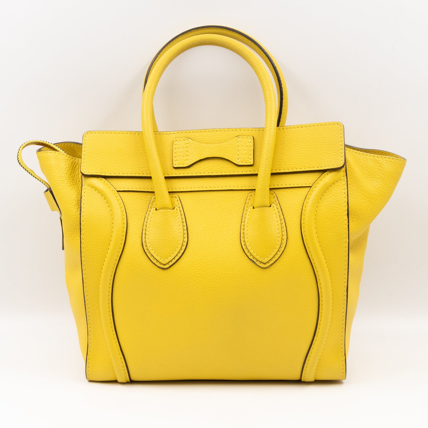 Micro Luggage Yellow Leather