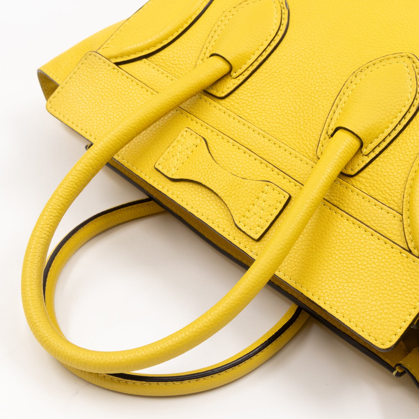 Micro Luggage Yellow Leather