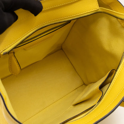 Micro Luggage Yellow Leather