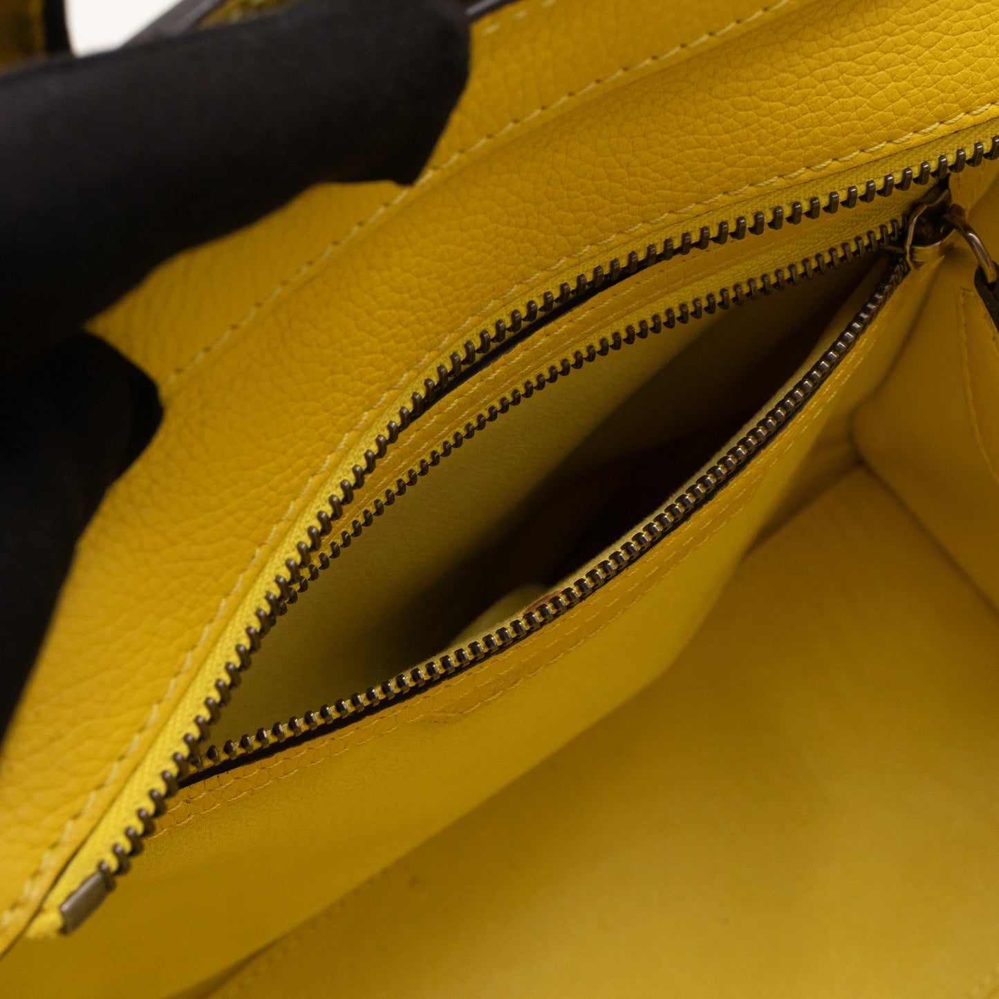 Micro Luggage Yellow Leather