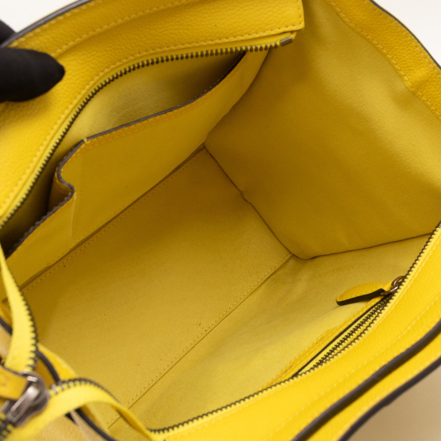 Micro Luggage Yellow Leather