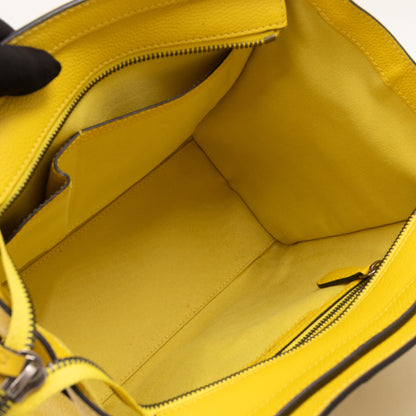 Micro Luggage Yellow Leather