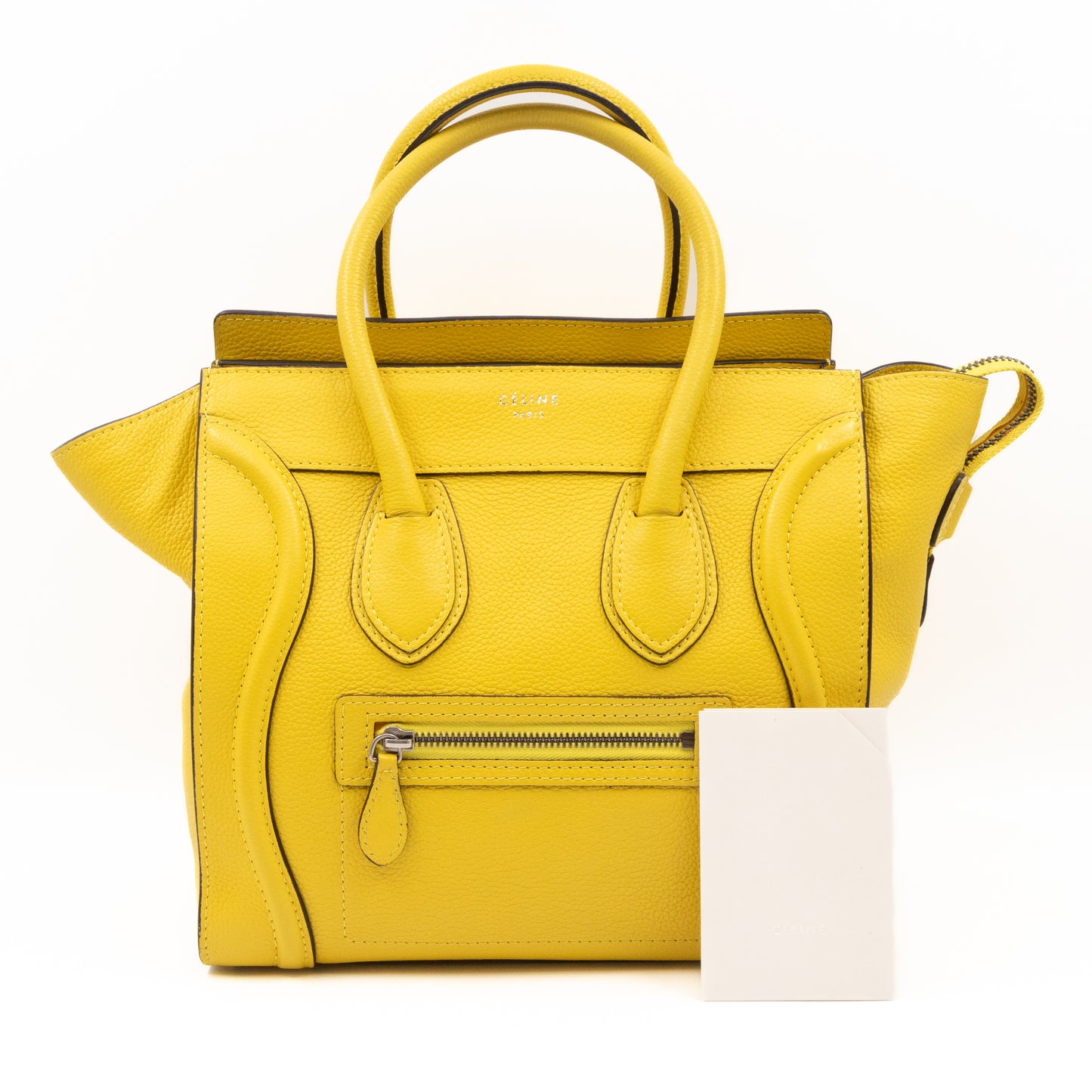 Micro Luggage Yellow Leather