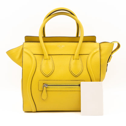 Micro Luggage Yellow Leather