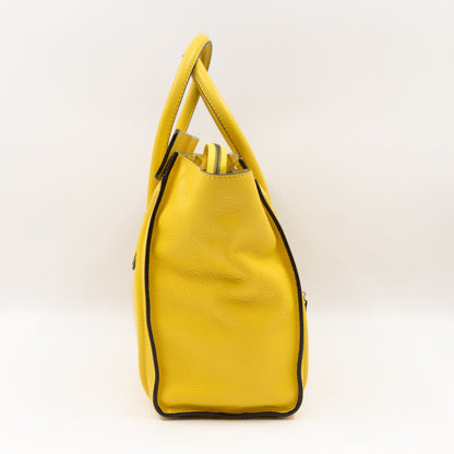 Micro Luggage Yellow Leather