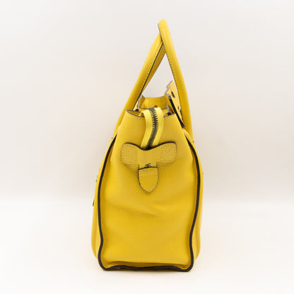 Micro Luggage Yellow Leather