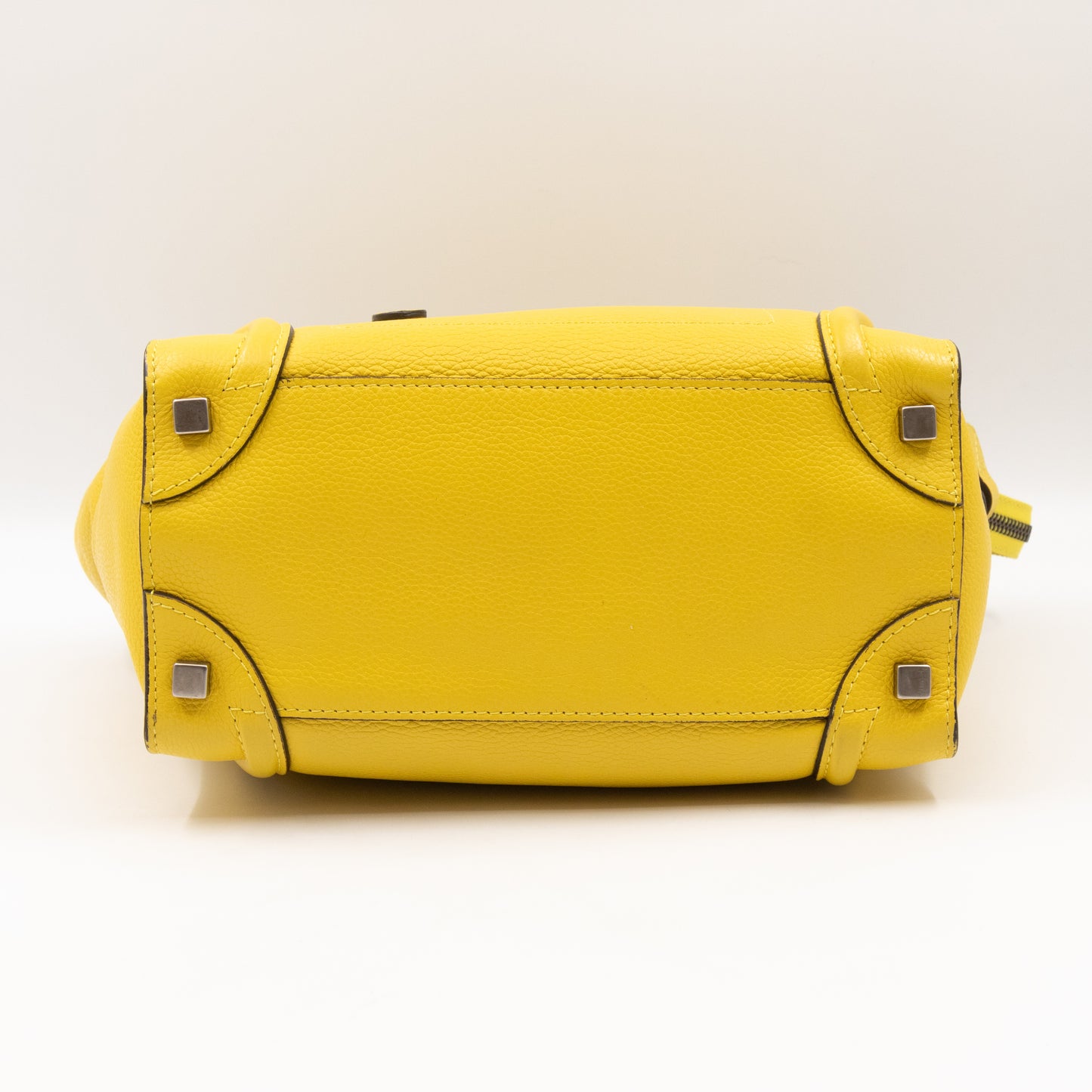 Micro Luggage Yellow Leather