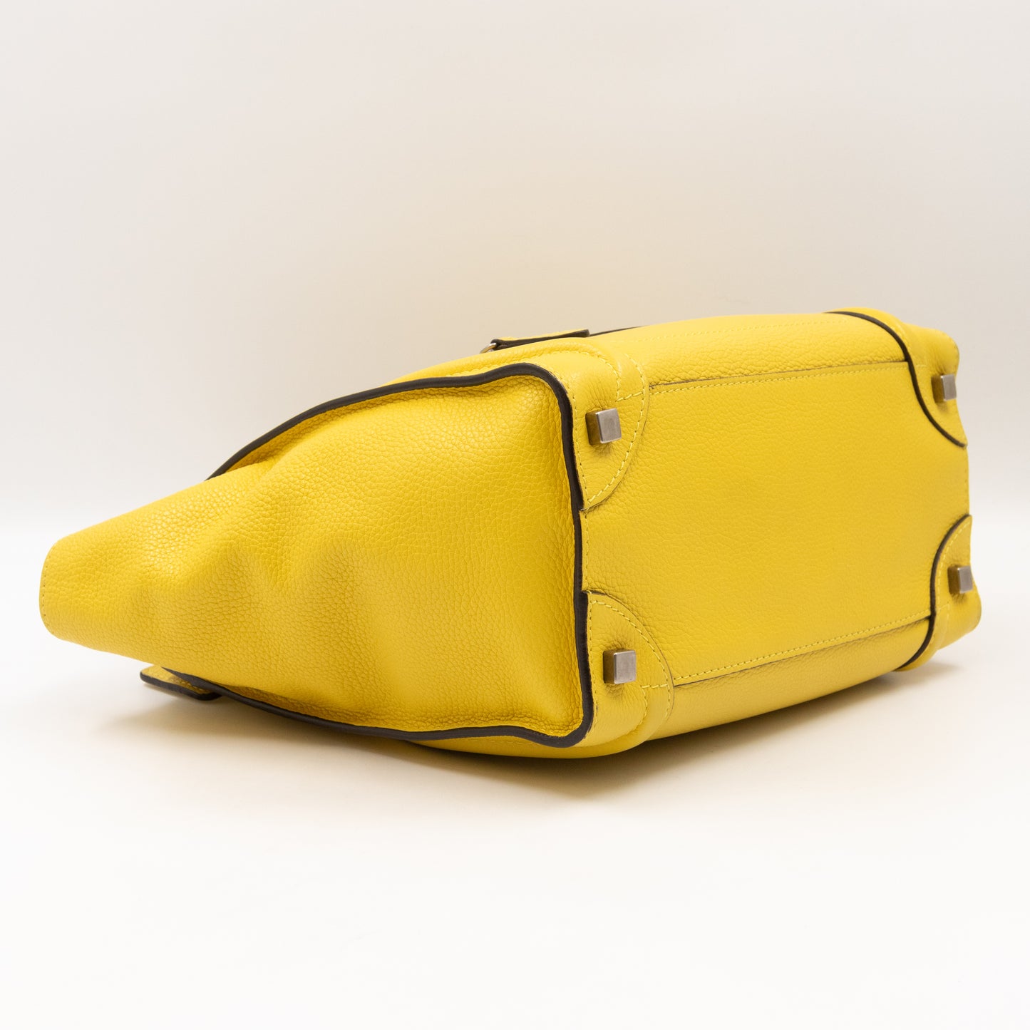 Micro Luggage Yellow Leather