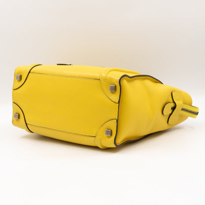 Micro Luggage Yellow Leather