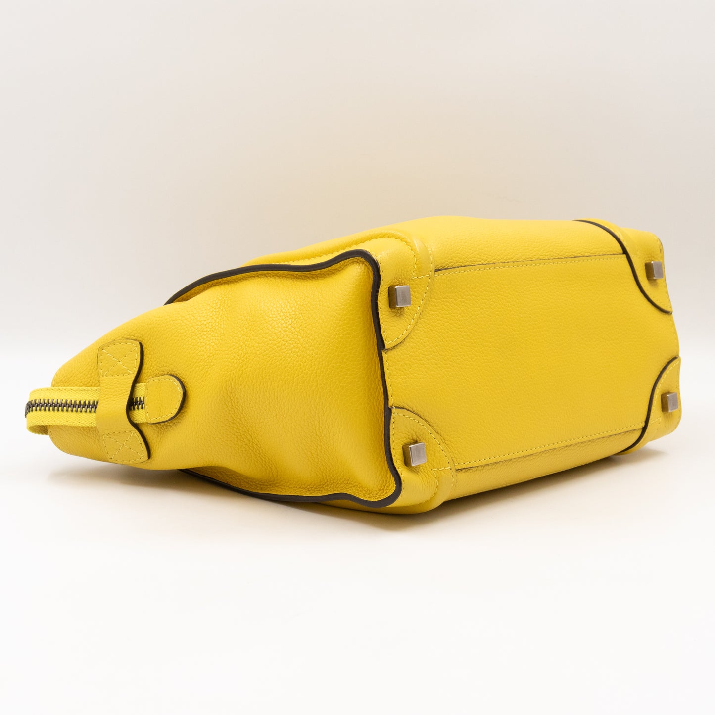 Micro Luggage Yellow Leather