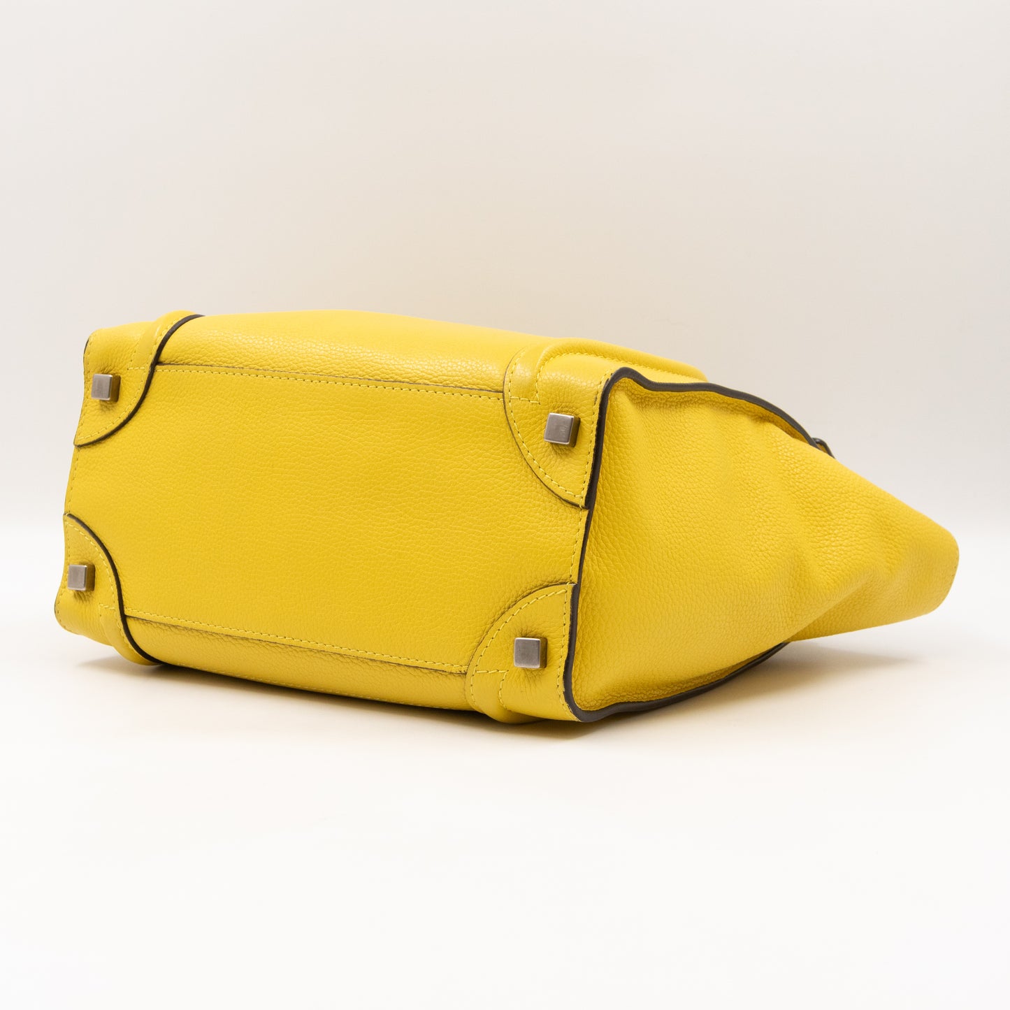 Micro Luggage Yellow Leather