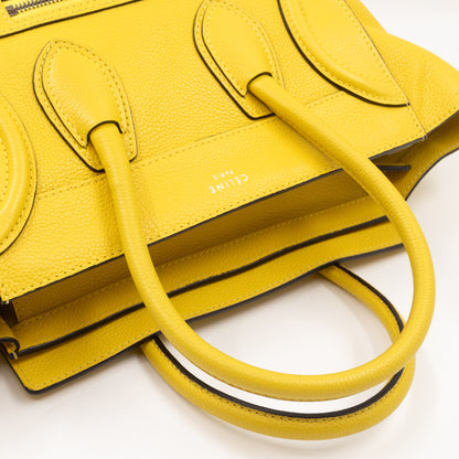 Micro Luggage Yellow Leather