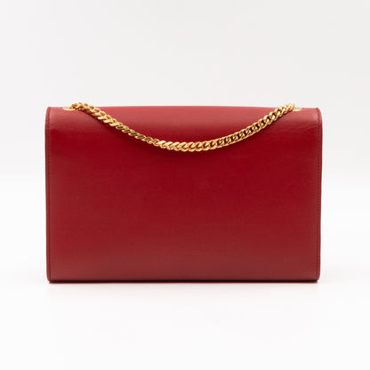 Kate Medium Tassel Red Smooth Leather