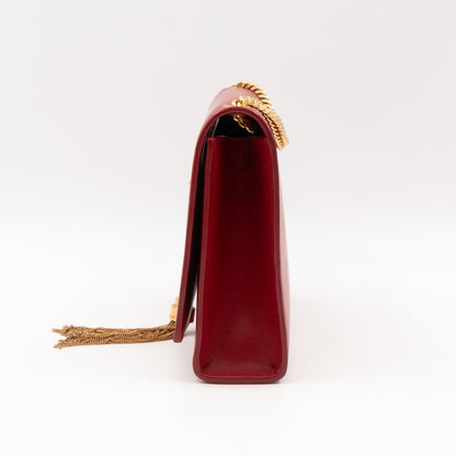 Kate Medium Tassel Red Smooth Leather