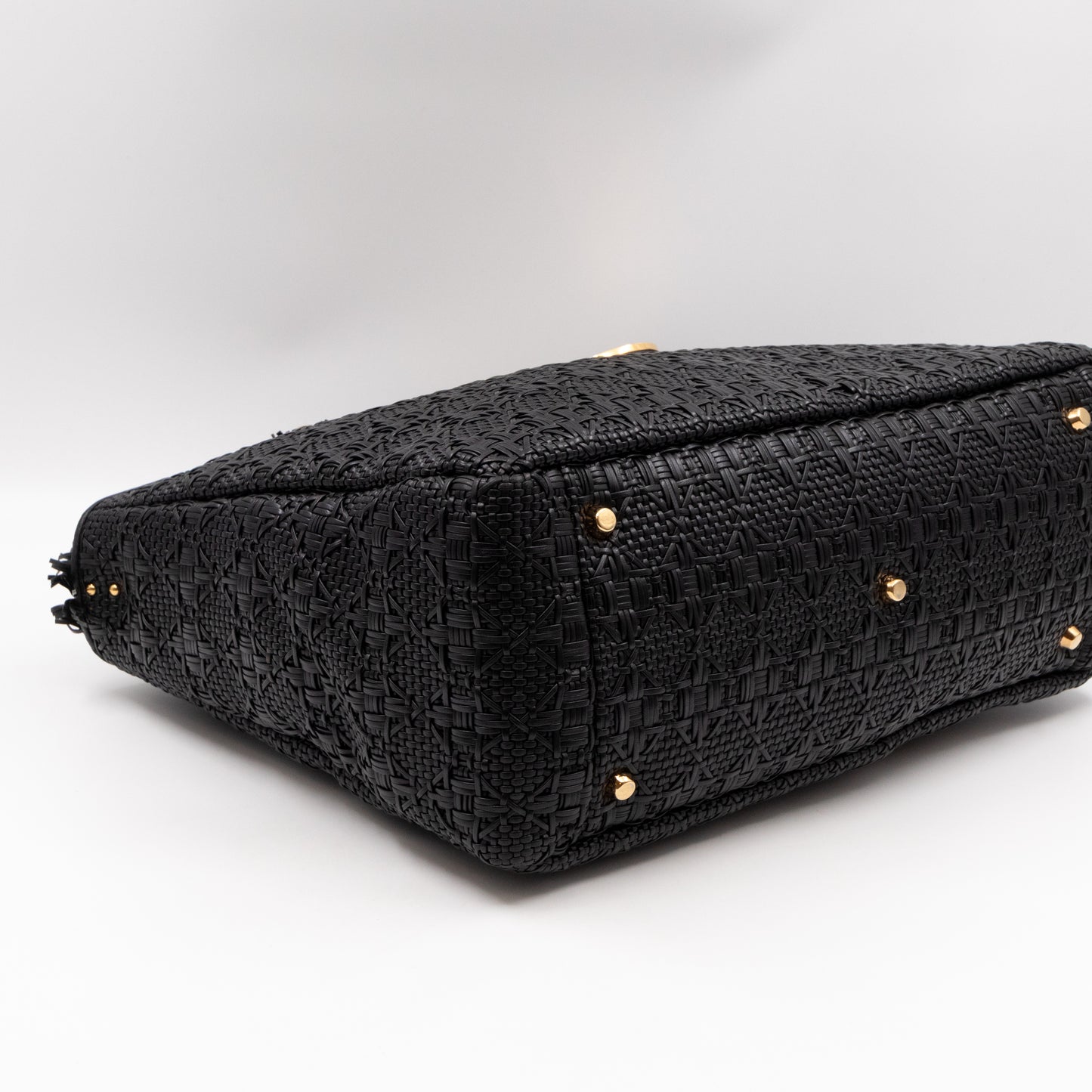 Lady Dior Large Black Braided Leather