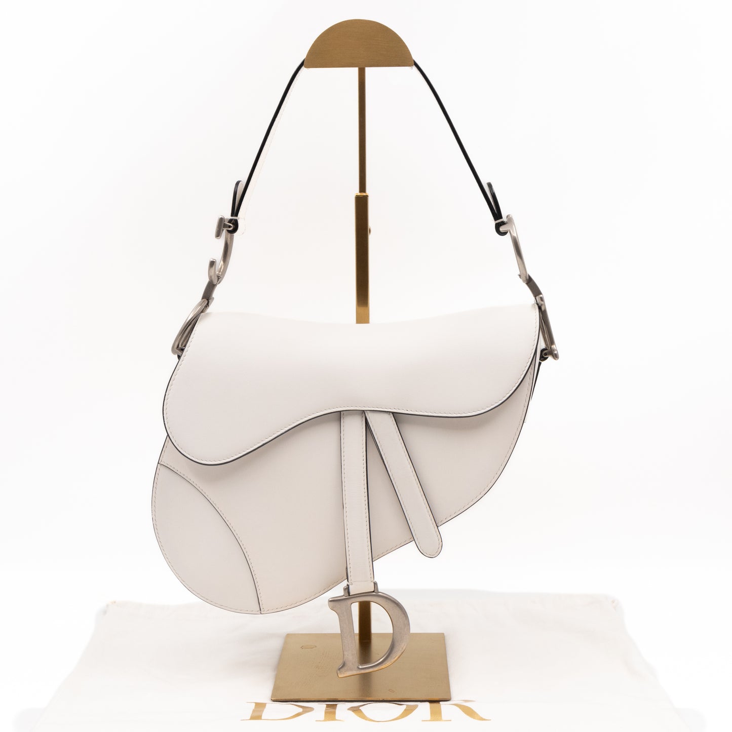 Saddle Bag White Leather