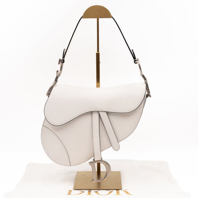 Saddle Bag White Leather