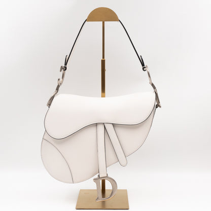 Saddle Bag White Leather