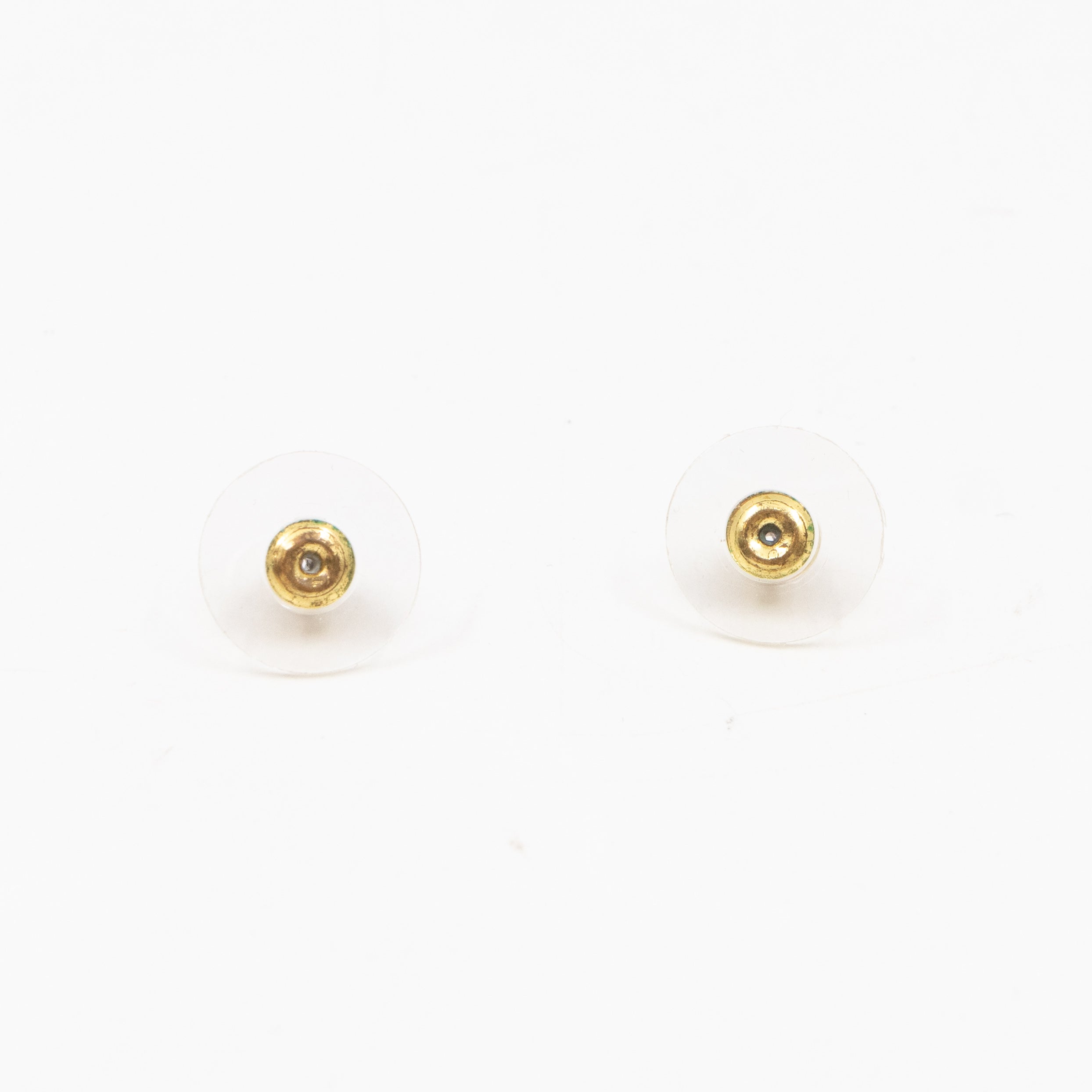 Silver & Crystal CC Logo Hoop Earrings
